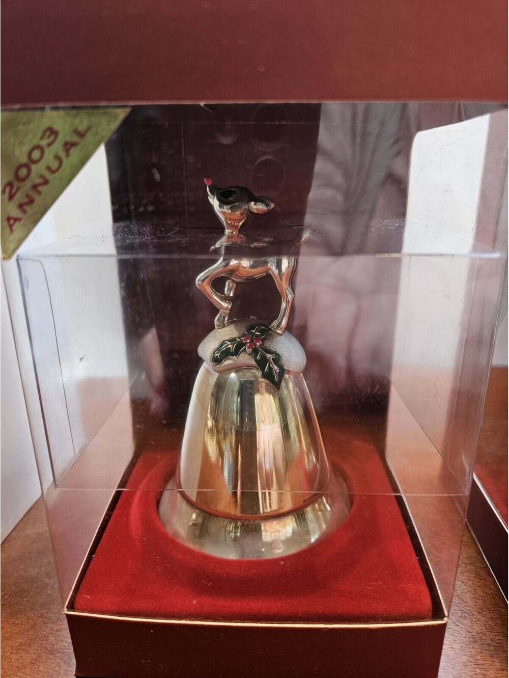 Lenox Kirk Stieff 2003 Musical Bell Rudolph The Red Nose Reindeer Silver Plated